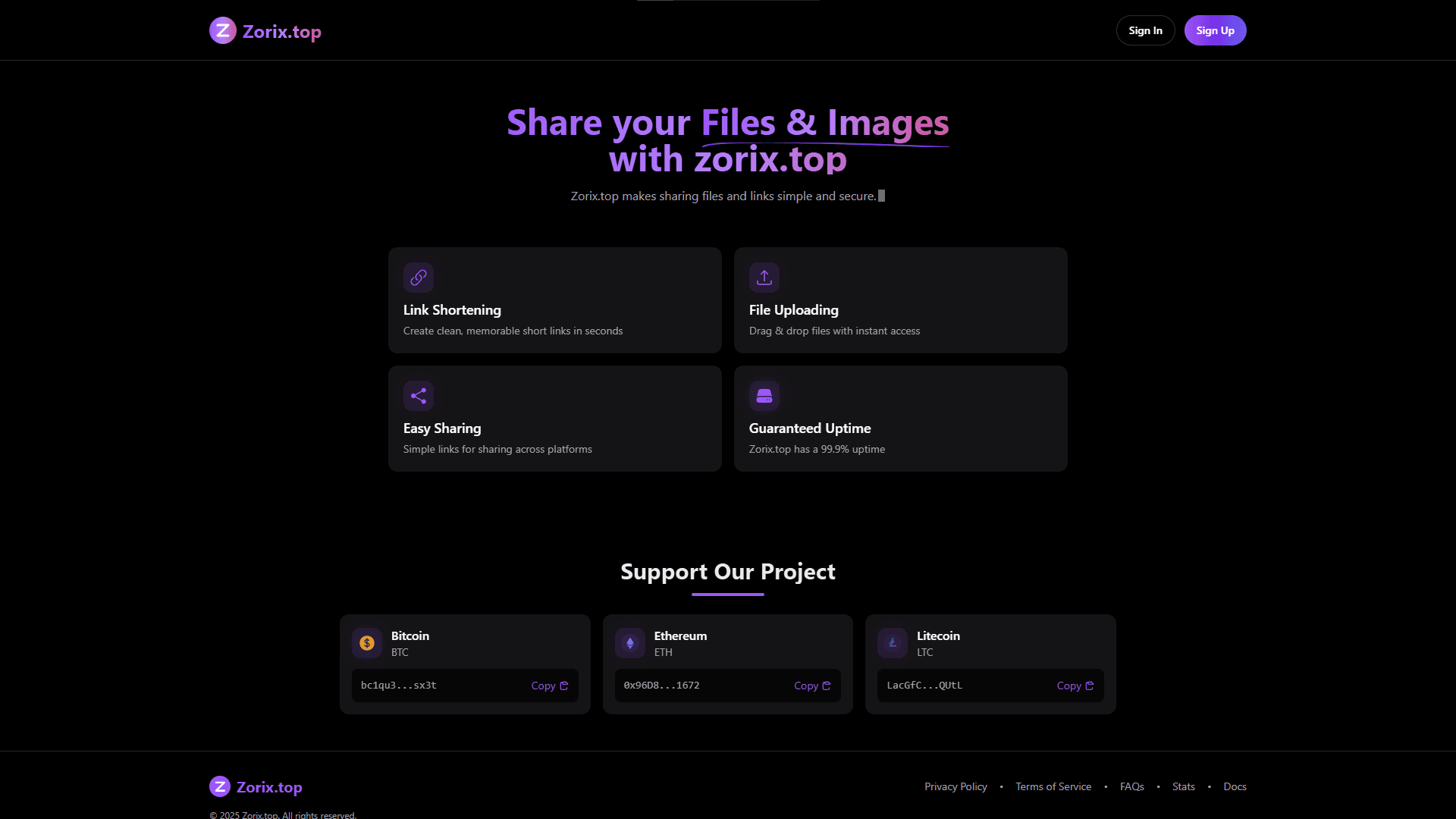 Zorix project screenshot